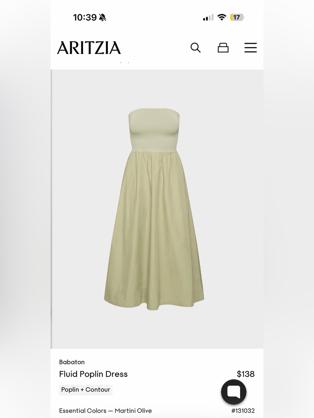 Strapless Light Olive Green Midi Dress